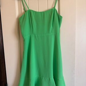 re:named Bright Green Spaghetti Strap Mini Dress